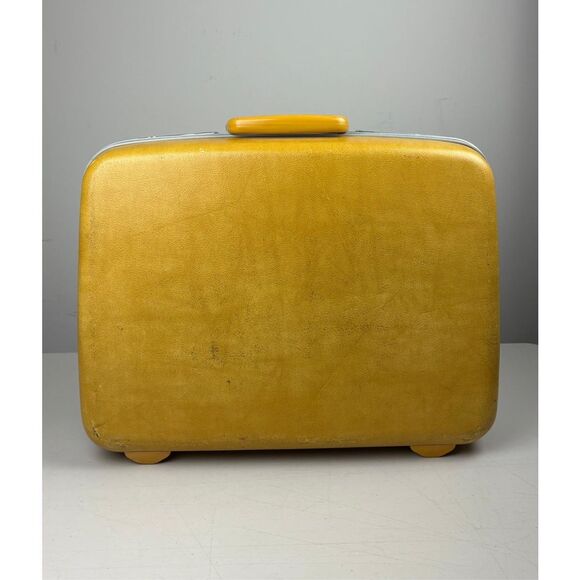 Vintage Samsonite Profile Hardside Suitcase Luggage Mustard Yellow MCM Retro 20" - Picture 2 of 13